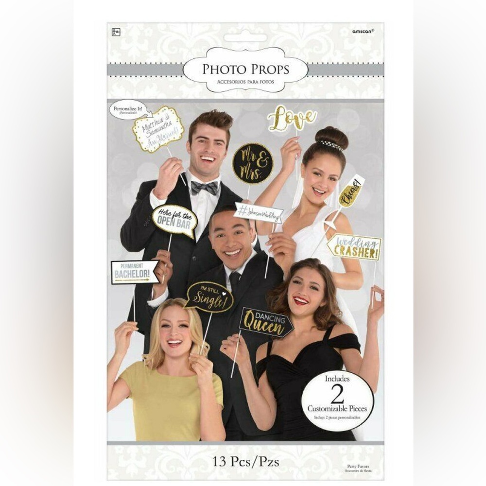 Wedding photo props kit